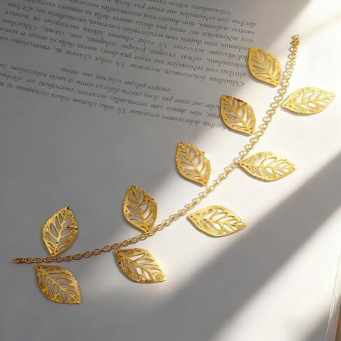 40pcs Gold Leaf Charms for Jewelry Making, Metal Hollow Leaves for DIY Crafts, Leaf Ornaments Charms Pendants Supplies for Necklace Bracelet Earrings in Saudi Arabia