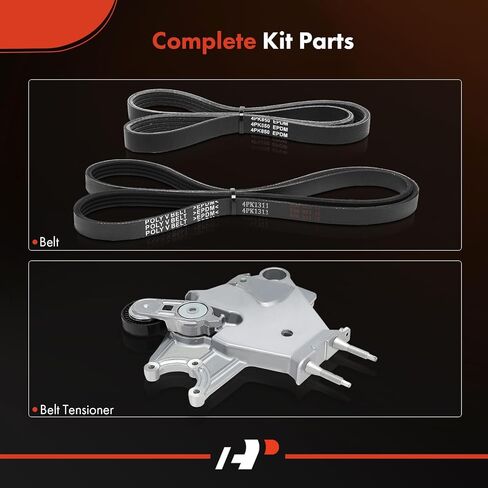 A-Premium Engine Serpentine Belt Drive Kit Compatible with Chrysler, Dodge & Plymouth Cars - Neon 2000-2002, Neon 2000-2005, SX 2.0 2003-2005, Neon 2000-2001 - 2.0L in Kuwait