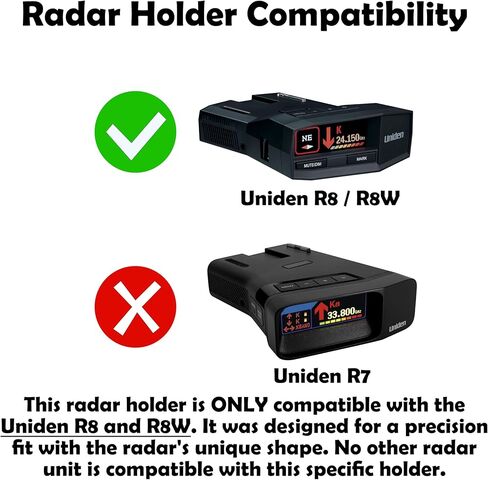 Radar Holder for Uniden R8/R8W Compatible with Tesla Vehicles - Black (V5 Platform) in Saudi Arabia