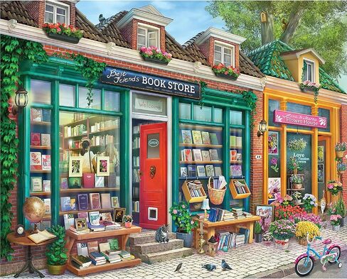 White Mountain 500 Piece Jigsaw Puzzle Fun Nostalgic Puzzles with Large Pieces Gift for Adults and Family 18"x24" - Best Friends Book Store in Kuwait