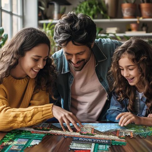 White Mountain 500 Piece Jigsaw Puzzle Fun Nostalgic Puzzles with Large Pieces Gift for Adults and Family 18"x24" - Best Friends Book Store in Kuwait