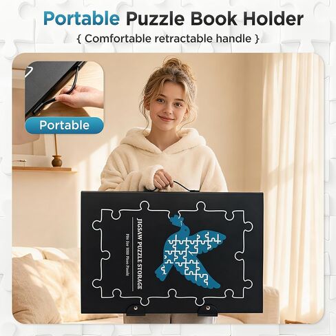 32 Pockets 28.9" *21.1" Puzzle Storage Book for 1000 Piece Jigsaws Dustproof Puzzle Book Holder with HD Film Portable Puzzle Binder for Finished Puzzles Ideal for Adult Kid Puzzle Enthusiasts in Kuwait