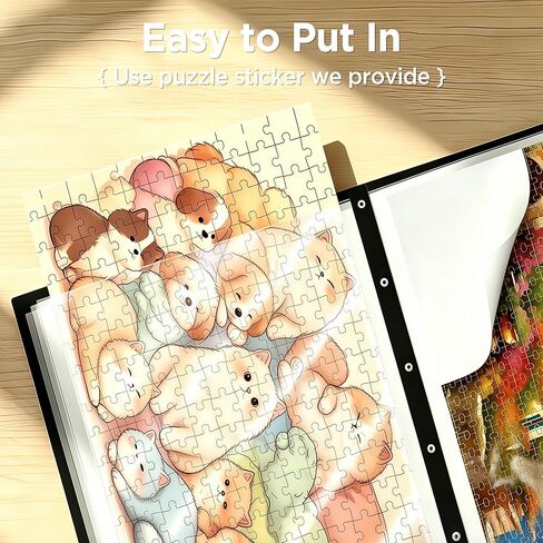 32 Pockets 28.9" *21.1" Puzzle Storage Book for 1000 Piece Jigsaws Dustproof Puzzle Book Holder with HD Film Portable Puzzle Binder for Finished Puzzles Ideal for Adult Kid Puzzle Enthusiasts in Kuwait