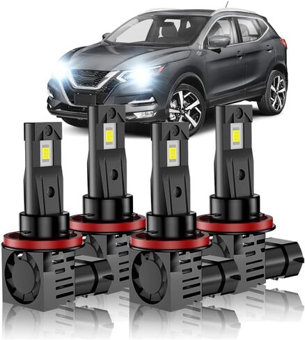 For Nissan Rogue 2015 2016 2017 2018 2019 2020,2022 Hi-Lo Beam Light Bulbs,6000K White,800% Brighter Lightness,Plug and Play,60,000+ Hours Lifespan(Pack of 4) in Saudi Arabia