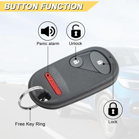 Vurkcy Key Fob Replacement for 2004-2011 Honda Element/ 02-04 CRV/ 02-05 Civic(SI Trim ONLY) Car Keyless Entry Remote Control, OUCG8D344HA OUCG8D-344H-A, 3 Buttons in Kuwait