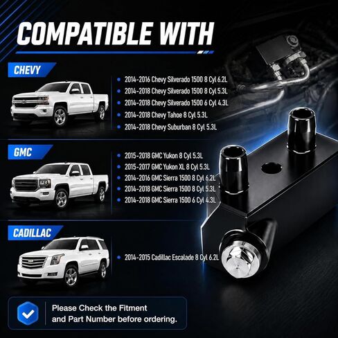Transmission Fluid Thermal Bypass Valve Compatible with 2014-2018 GM 6L80 Trans Escalade GMC Yukon 5.3L 6.2L 4.3L Fit for Chevrolet Silverado 1500 2014 2015 2016 2017 2018 Replace OE# 125068000 in Saudi Arabia