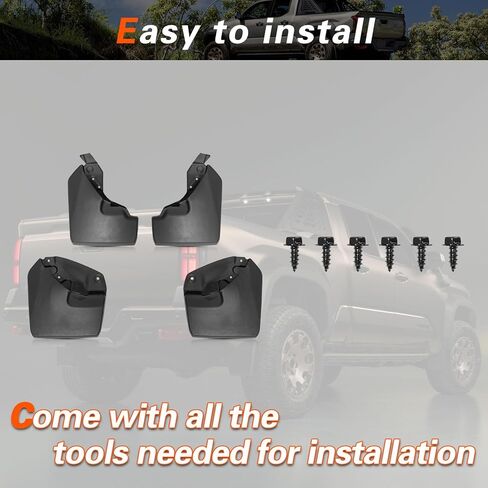 4PCS Mud Flaps Compatible with 2024 2025 Toyota Tacoma TRD Pro or Trailhunter Mudguard Kit Mud Guards Splash Guards PK389-35R00-P1 in Saudi Arabia