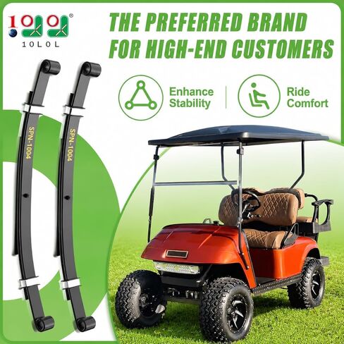 10L0L Golf Cart Rear Leaf Springs for Club Car DS 1981-UP Gas & Electric Models, Heavy Duty 3-Leaf Spring Set with Bushings Sleeves and U Bolt Kit in Saudi Arabia