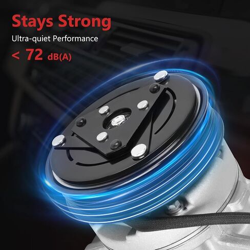 HYR New Air Conditioner AC Compressor with Clutch Compatible with Ford Focus 2.0L 2008-2011, Transit Connect 2.0L 2010-2013, Replace# CO 11297C, 98488, 8S4Z19703BA in Saudi Arabia