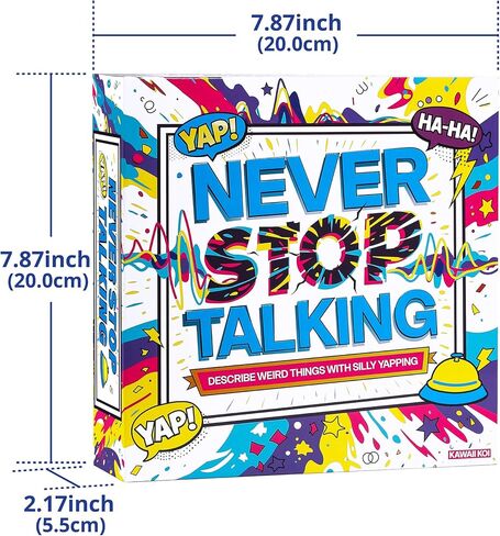 KAWAII KOI Never Stop Talking Word Guessing Card Game, Fast-Paced Party Card Set with Bell and Timer, Fun Team Activity for Family Night, Adults and Teens, Ages 14 Plus, 4 to 10 Players in Saudi Arabia