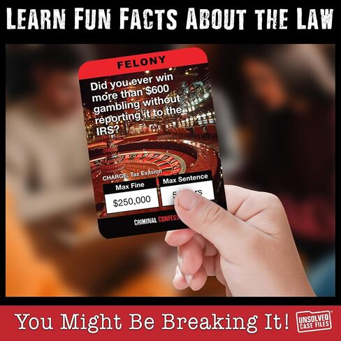 CRIMINAL CONFESSIONS Party Game - The Adult Card Game Where You Interrogate Friends to Uncover Surprising Stories of Petty Crime. Fun for Parties or Game Night - From the Makers of Unsolved Case Files in Saudi Arabia