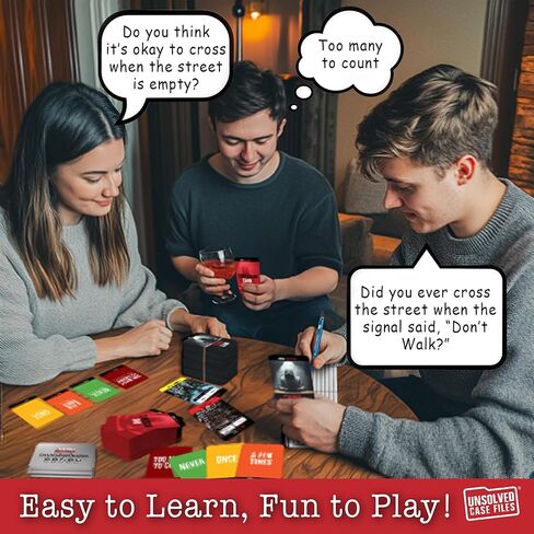 CRIMINAL CONFESSIONS Party Game - The Adult Card Game Where You Interrogate Friends to Uncover Surprising Stories of Petty Crime. Fun for Parties or Game Night - From the Makers of Unsolved Case Files in Saudi Arabia