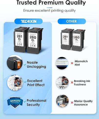 260XL 261XL Replacement for Canon 260 and 261 Ink Cartridges PG-260 Black CL-261 Work with Canon Pixma TS6420a TS6420 TS6400 TR7020a TS5320 TR7000 TS5300 TR7020 Printer(2 Pack-1 Black,1 Tri-Color) in Saudi Arabia