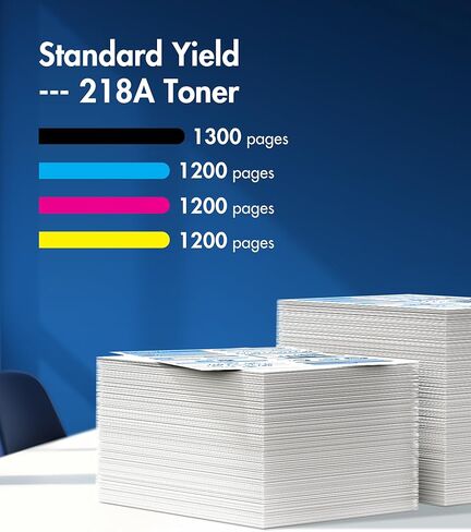 218A Toner Cartridges 4 Pack(with chip) Replacement for HP 218A 218X Toner High Yeild Compatible with HP Color LaserJet Pro MFP 3301cdw 3201dw 3301sdw Printer W2180A Ink Set (B/C/Y/M) in Saudi Arabia