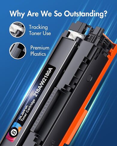 218A Toner Cartridges 4 Pack(with chip) Replacement for HP 218A 218X Toner High Yeild Compatible with HP Color LaserJet Pro MFP 3301cdw 3201dw 3301sdw Printer W2180A Ink Set (B/C/Y/M) in Saudi Arabia