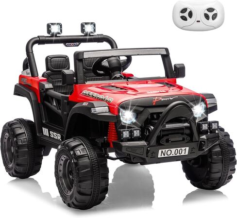 12V Kids Electric Vehicle Ride on Car with 2.4G Parent Remote, Safety Locking Doors, 3-Point Harness, LED Lights, Bluetooth & Spring Suspension-Electric Toy Car for Toddlers 3-5 Years, White in Saudi Arabia