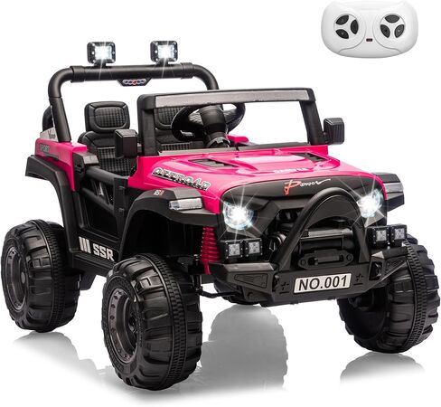 12V Kids Electric Vehicle Ride on Car with 2.4G Parent Remote, Safety Locking Doors, 3-Point Harness, LED Lights, Bluetooth & Spring Suspension-Electric Toy Car for Toddlers 3-5 Years, White in Saudi Arabia
