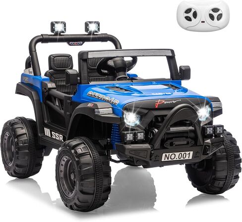 12V Kids Electric Vehicle Ride on Car with 2.4G Parent Remote, Safety Locking Doors, 3-Point Harness, LED Lights, Bluetooth & Spring Suspension-Electric Toy Car for Toddlers 3-5 Years, White in Saudi Arabia