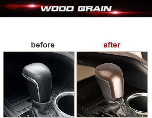 x xotic tech غطاء غطاء مقبض ناقل الحركة، حبيبات خشبية، متوافق مع Toyota Camry 2018-2026، Corolla Hatchback 2019-2026، Avalon 2019-2022 in Kuwait