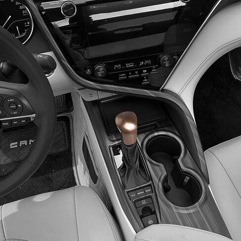 x xotic tech غطاء غطاء مقبض ناقل الحركة، حبيبات خشبية، متوافق مع Toyota Camry 2018-2026، Corolla Hatchback 2019-2026، Avalon 2019-2022 in Kuwait