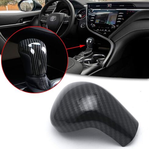 x xotic tech غطاء غطاء مقبض ناقل الحركة، حبيبات خشبية، متوافق مع Toyota Camry 2018-2026، Corolla Hatchback 2019-2026، Avalon 2019-2022 in Kuwait