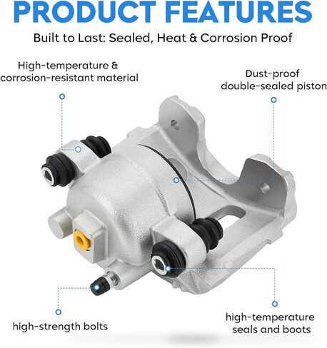 Front Brake Calipers Compatible with Jeep Wrangler 1990-2006, Cherokee 90-01, Grand Cherokee 93-98, TJ 97-06, Comanche 90-92, Front Driver & Passenger Side, 18-4340 18-4339, 2PCS in Saudi Arabia