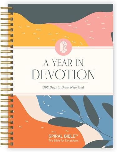 Spiral Bible™ A Year in Devotion | 365 Day Christian Devotional with Scripture, Daily Reflections and Prayers | Spiral Bound Spiritual Companion & Journal for Adults & Teens | 5in x 7in Hardcover in Saudi Arabia