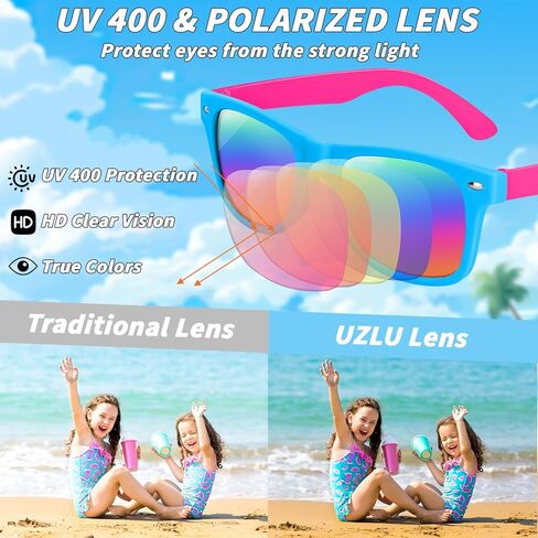 48 Pack Kids Sunglasses Bulk Party Favors, Summer Supplies for Boys Girls, Neon Sunglasses for Kids, Pool Beach Party Favors, Gift for Birthday Party Outdoor Activity in Saudi Arabia