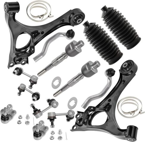 ذراع التحكم السفلي الأمامي مع مجموعة تعليق قضيب ربط الكرة Sway Bar متوافق مع Honda Civic 2006-2011 1.8L [استبدال #K620382، K620383، K500069، K500070، K80769، K80768، K750125، K750126] in Kuwait