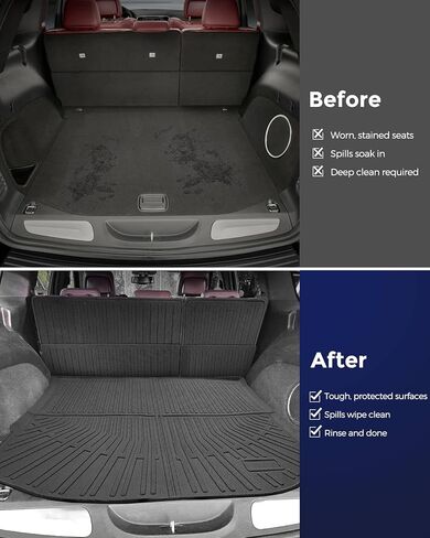 Full Set Floor Mats for Jeep Grand Cherokee 2011-2021 (Not for L), All-Weather Floor Mats+Cargo Liner+Backrest Protectors with Fastener Clips for Jeep Grand Cherokee 2011-2021 Accessories (11-Piece) in Saudi Arabia