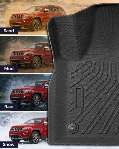 Full Set Floor Mats for Jeep Grand Cherokee 2011-2021 (Not for L), All-Weather Floor Mats+Cargo Liner+Backrest Protectors with Fastener Clips for Jeep Grand Cherokee 2011-2021 Accessories (11-Piece) in Saudi Arabia