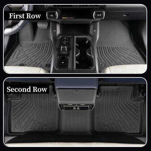 Floor Mats for 2026 Toyota RAV4 Hybrid (Not for Phev) TPE All Weather Protection Trunk Cargo Liner with 2nd Row Backrest Protector Full Set Anti-Slip Waterproof Custom Fit RAV4 Mat Accessories in Saudi Arabia