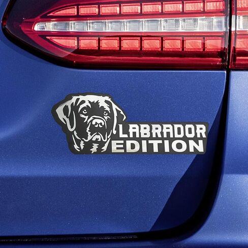 YoRise 3D Dog Edition Car Badges, Acrylic Laser Cutting Automotive Bumper Emblems, Funny Cute Animal Vehicle Exterior Decoration Sticker Decal for RV, SUV, Boat, Truck (Labrador) in Saudi Arabia