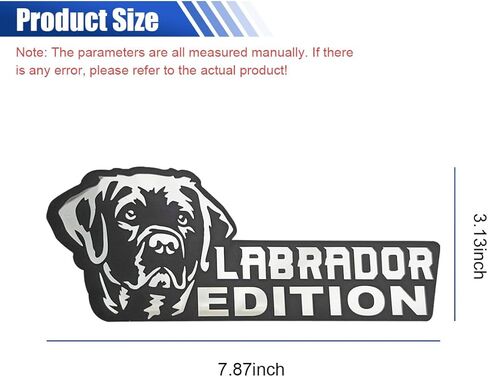 YoRise 3D Dog Edition Car Badges, Acrylic Laser Cutting Automotive Bumper Emblems, Funny Cute Animal Vehicle Exterior Decoration Sticker Decal for RV, SUV, Boat, Truck (Labrador) in Saudi Arabia