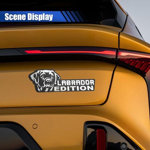 YoRise 3D Dog Edition Car Badges, Acrylic Laser Cutting Automotive Bumper Emblems, Funny Cute Animal Vehicle Exterior Decoration Sticker Decal for RV, SUV, Boat, Truck (Labrador) in Saudi Arabia