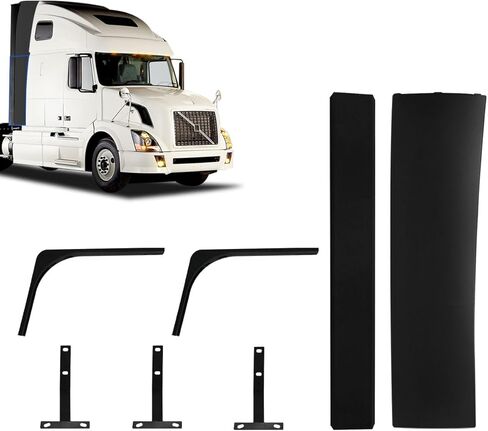 Cab Cabin Lower Sleeper Fairing for Volvo VNL 1997-2017, Large Left Driver Side, Includes Brackets in Saudi Arabia