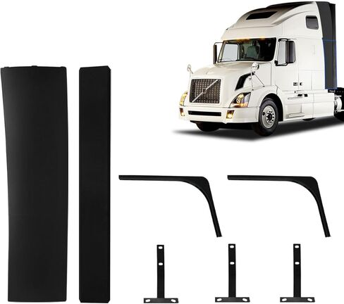 Cab Cabin Lower Sleeper Fairing for Volvo VNL 1997-2017, Large Left Driver Side, Includes Brackets in Saudi Arabia