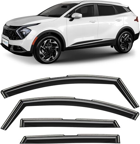 CLIM ART in-Channel Incredibly Durable Rain Guards for Kia Sportage 2023-2026, Original Window Deflectors, Vent Window Visors, Vent Deflector, 4 pcs. - 623043 in Saudi Arabia