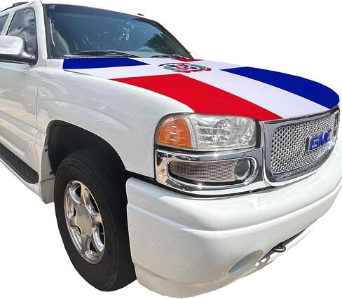Puerto Rico Car Hood Flag Cover 4x5 Ft – Bandera para Cofre de Carro with Triangle Clips | Fits Cars, Trucks, SUVs, Pickups & Jeep | Puerto Rican Day Parade, Latin Festival, World Cup 2026, July 4 in Kuwait