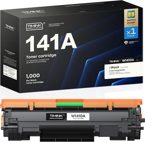 خرطوشة حبر 141A، عبوتان عالية الإنتاجية متوافقة مع خرطوشة الحبر الأسود HP 141A W1410A 141X W1410X لطابعات LaserJet Pro M110w MFP M139w M140w (أسود) in Kuwait