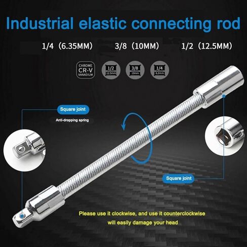 1/4 3/8 1/2 Impact Socket Set Flexible Extension Rod Drive Adapter Socket Spanner Mechanical Workshop Tool for Wrench Automotive in Saudi Arabia