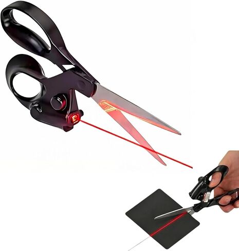 2026 Upgraded Laser Guided Scissors for Fabric Cutting, Cuts Straight Fast with Professional Precision Laser Guide,Sewing Scissors for Quilting Home Craft Wrapping Gift with Ergonomic Handle in Saudi Arabia
