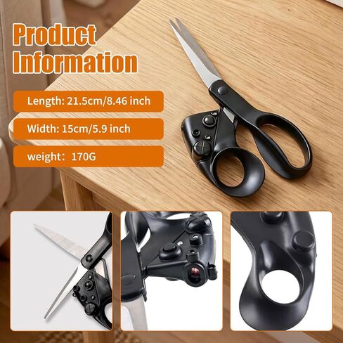 2026 Upgraded Laser Guided Scissors for Fabric Cutting, Cuts Straight Fast with Professional Precision Laser Guide,Sewing Scissors for Quilting Home Craft Wrapping Gift with Ergonomic Handle in Saudi Arabia