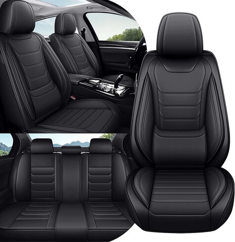 أغطية مقاعد السيارة تناسب Subaru Crosstrek 2013-2026، مجموعة كاملة من أغطية مقاعد السيارة الجلدية المقاومة للماء، أغطية مقاعد مقاومة للاهتراء، مجموعات حماية مقاعد قابلة للتنفس (قياسية 5 مقاعد، أسود أزرق) in Kuwait