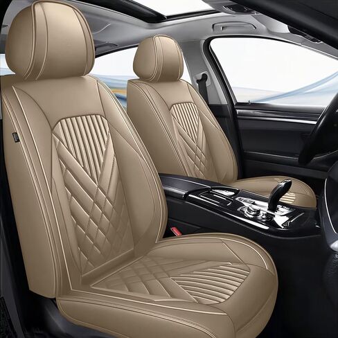 TTX LIGHTING Seat Covers Fit for Nissan Sentra 2008-2025 2026 Full Set Car Seat Covers Waterproof Faux Leather Automotive Seat Protectors Cushion with Airbag Compatible(5 Seat,Black&Grey) in Saudi Arabia