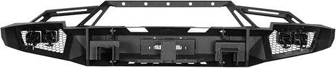 Hooke Road Earthshaker 07-13 Silverado 1500 Front Bumper for 2007-2013 Chevy Chevrolet Silverado 1500 2nd Gen (Exclude Classic), Offroad Replacement Bumper w/Winch Plate & D-ring Mounts in Kuwait