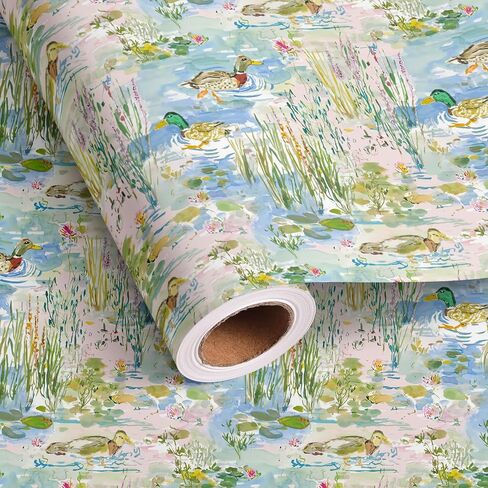 Altarho Lemon Wrapping Paper Roll - Yellow Lemon Leaves Floral Gift Wrap Design for Birthday Spring Summer Party Wedding Bridal Shower Total 28.5 sq.ft in Saudi Arabia