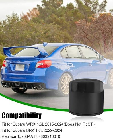 3 عبوات من فلاتر الزيت وحشيات السحق تحل محل 15208AA170 803916010 مناسبة لسوبارو WRX 2015-2024 Outback Turbo Outback Wilderness 2026 BRZ 2022-2024 in Kuwait