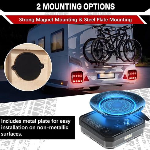Wireless Trailer Lights, Rechargeable Magnetic LED Tow Lights Kit, 2.4GHz Portable Wireless Tail Lights, Brake Turn Signal Towing Light Kit for Trucks, Trailer, Boats, RVs, Campers, IP67 Waterproof in Saudi Arabia