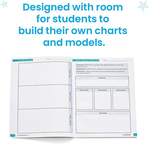 hand2mind Scientific Reasoning Notebook, Grades K–2, Elementary Classroom Must Haves, Science Teacher Supplies, STEM Lab Notebooks for Kids (Set of 10) in Kuwait